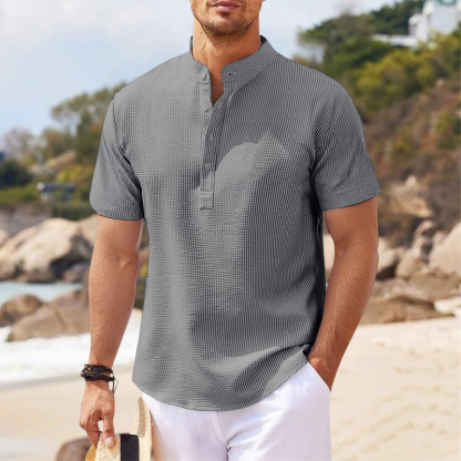 Men's simple modern utility style summer shirt