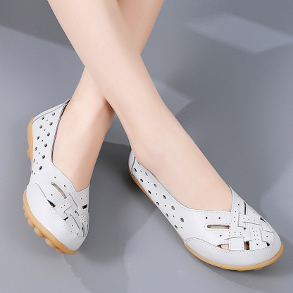 🔥Last Day Promotion 50% OFF - Women's Soft Leather Loafers – Breathable & Slip-Resistant Casual Flats