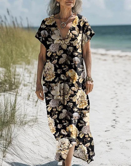 Comfortable Cotton Linen Boho Dress