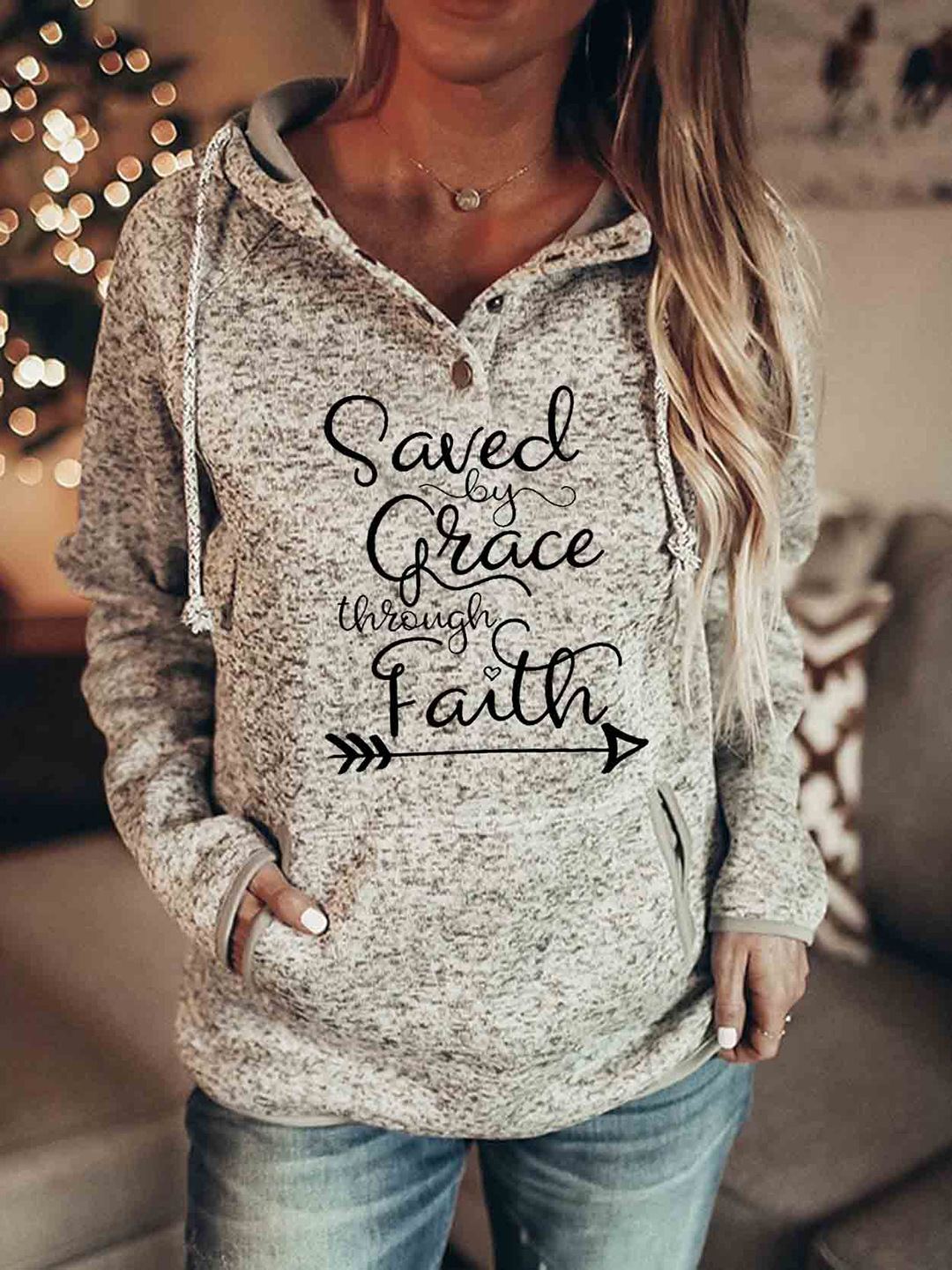 Women Retro Printed Pullover Hoodie, Casual Retro Floral Print Hooded Sweatshirt