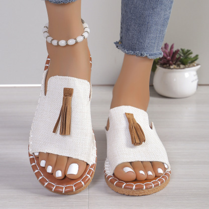 🔥Last Day Promotion 50% OFF - Women's Comfortable Tassel Flat Sandals
