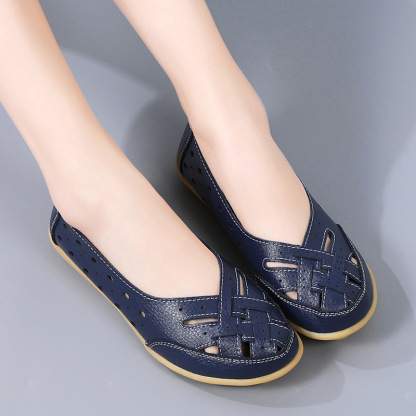 🔥Last Day Promotion 50% OFF - Women's Soft Leather Loafers – Breathable & Slip-Resistant Casual Flats