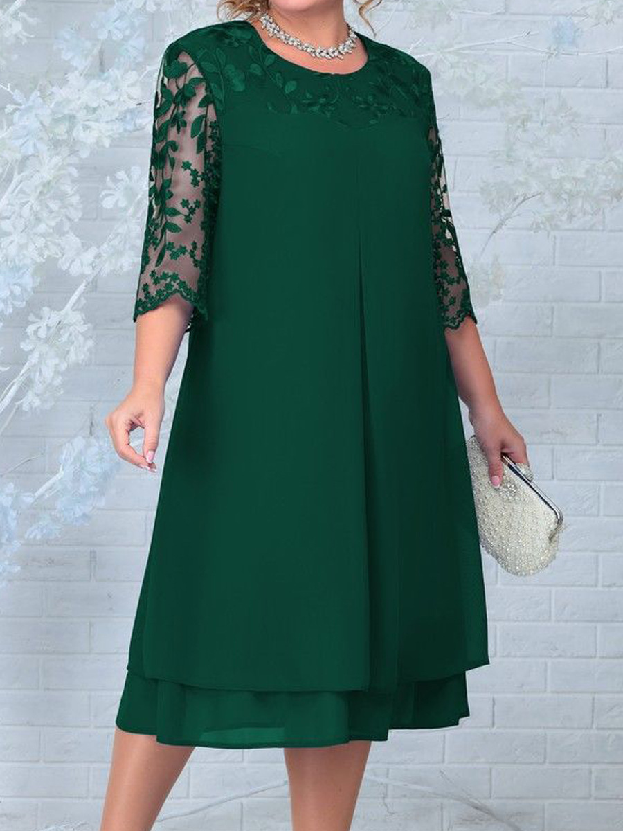 Sheer Breeze Layered Lace Dress