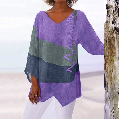 ELEGANT TRICOLOR BLOUSE