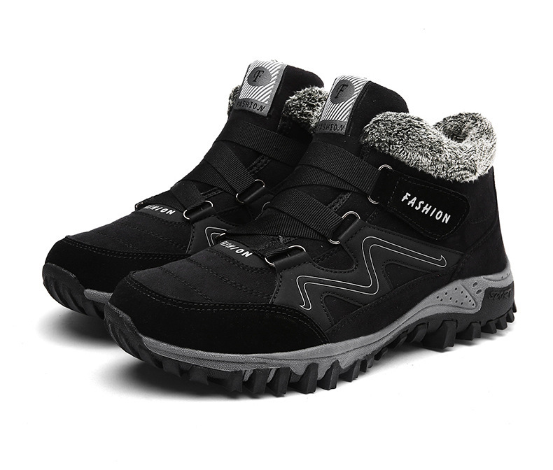 Orthopedic Shoes For Men Anti-puncture Velcro Hiking Sneakers Rubber Soft Suede