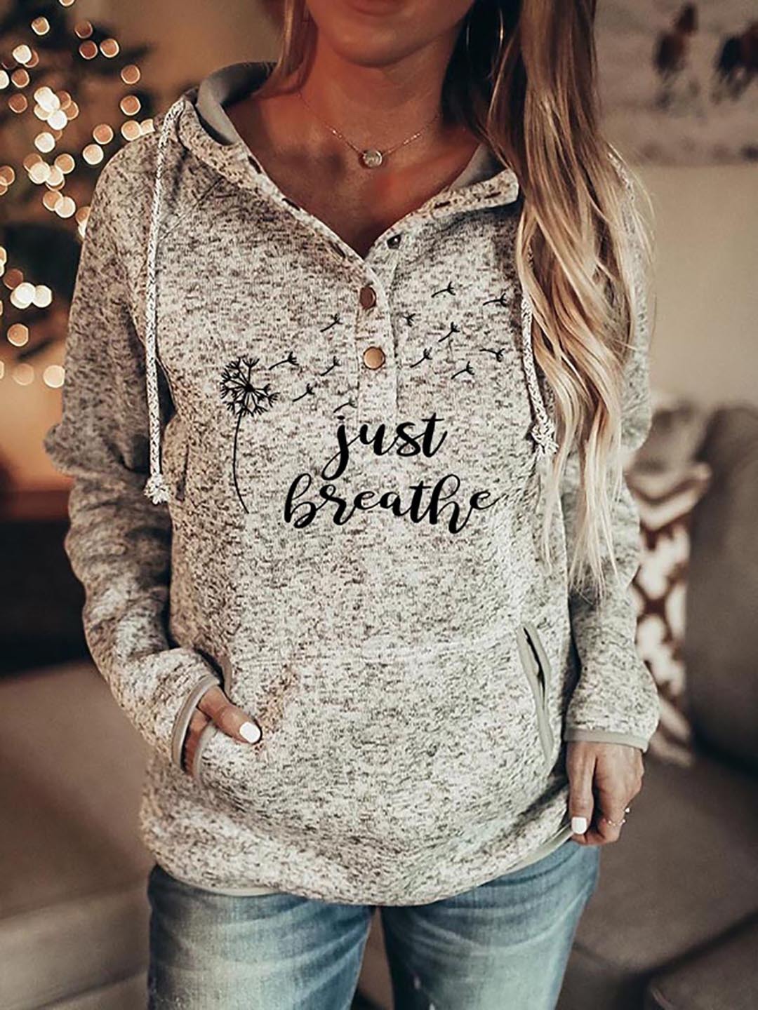 Women Retro Printed Pullover Hoodie, Casual Retro Floral Print Hooded Sweatshirt