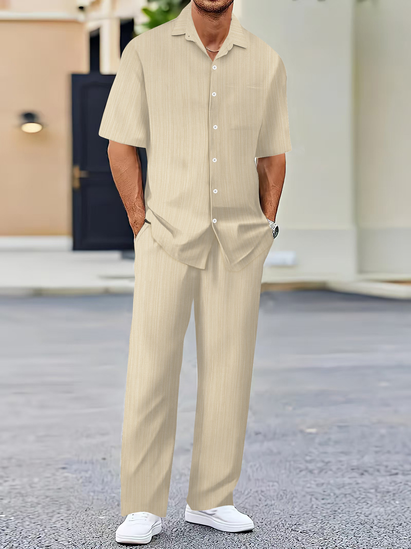 Casual Loose Fit Shirt Sets