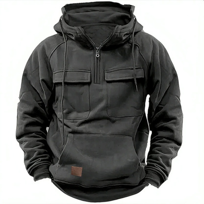 Tactical Half Zip-Up Fleece Hoodie/Jacket – Military-Grade Performance