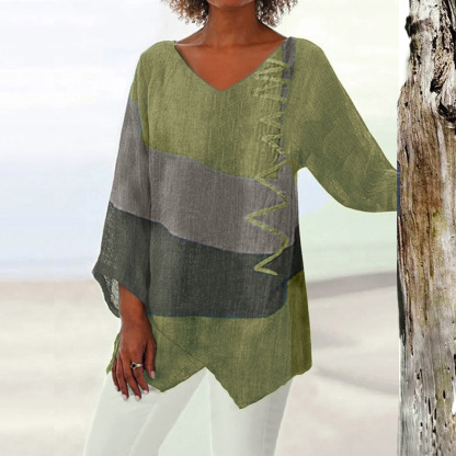 ELEGANT TRICOLOR BLOUSE