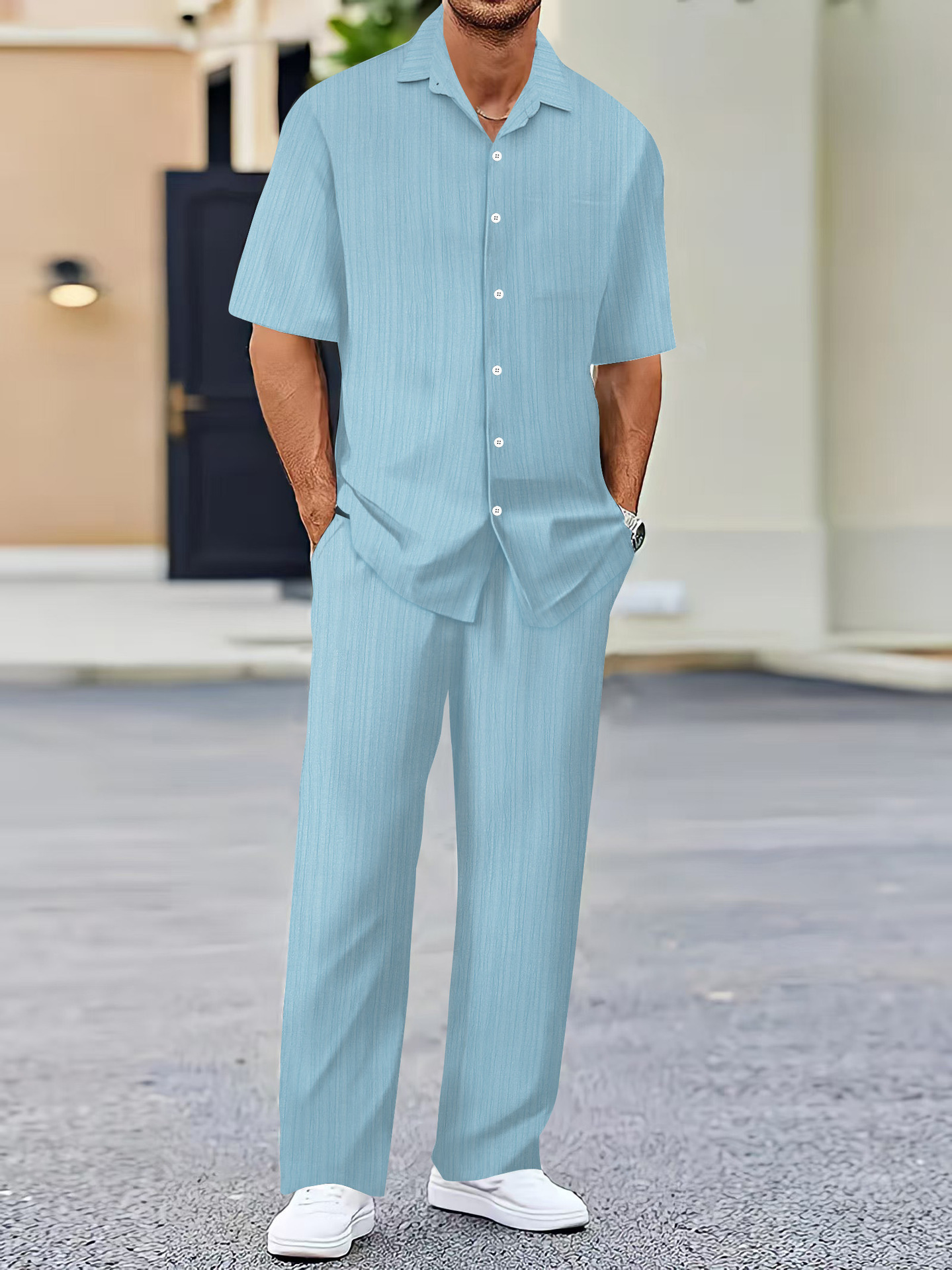 Casual Loose Fit Shirt Sets