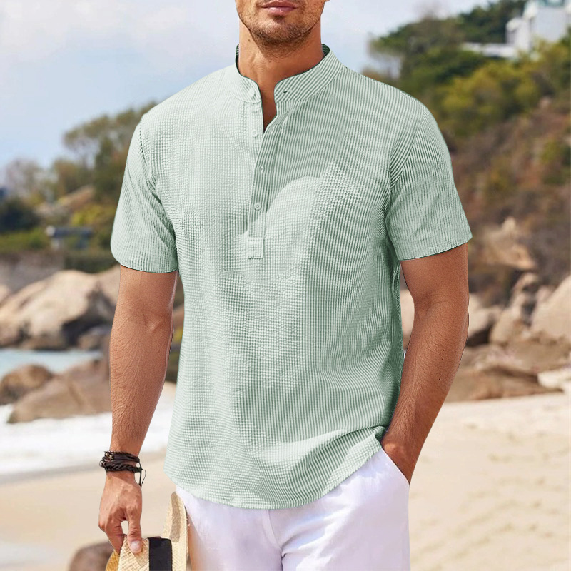 Men's simple modern utility style summer shirt