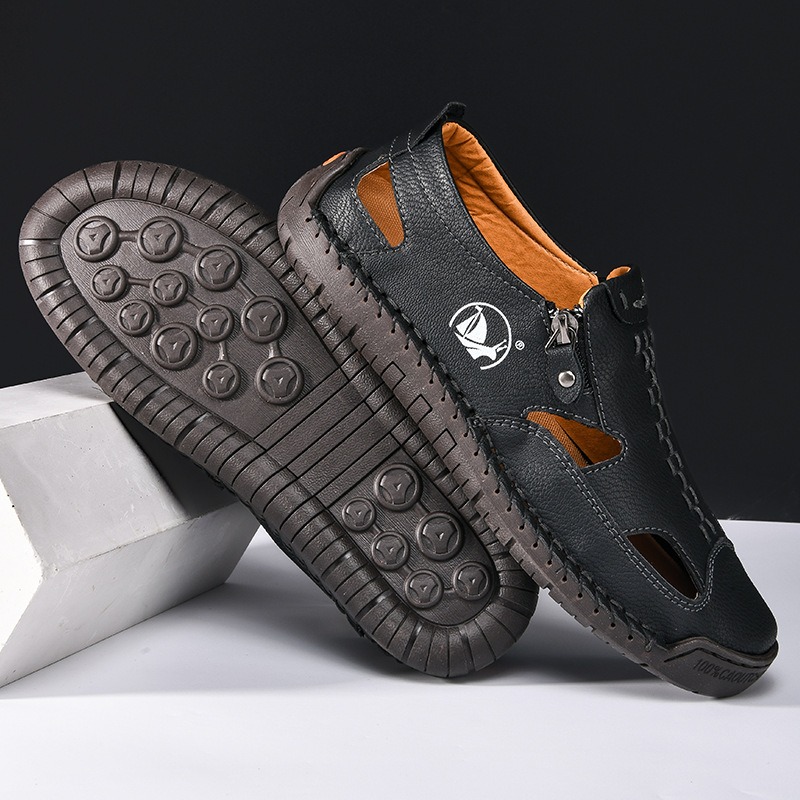 Promotion 60% OFF - 2025 Men's Orthopedic Comfortable Casual Genuine Leather Closed toe sandals