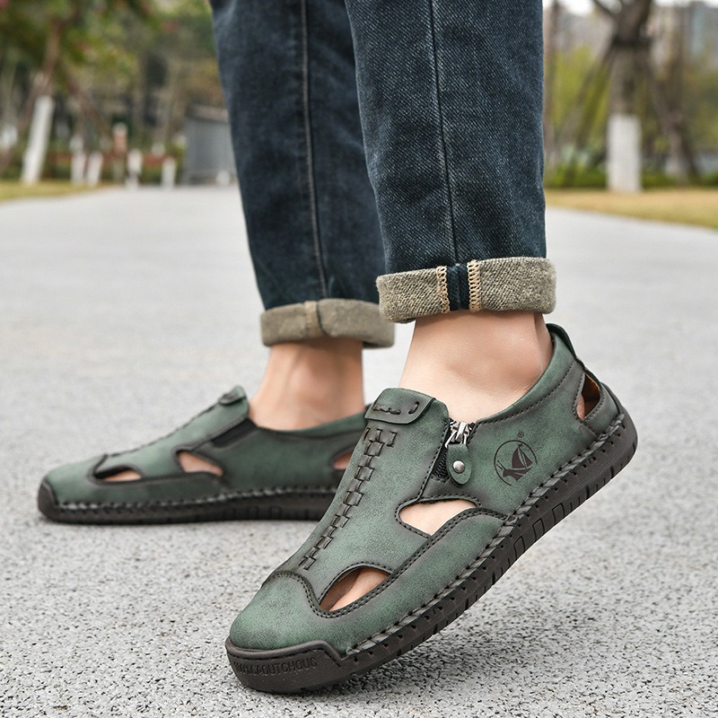 Promotion 60% OFF - 2025 Men's Orthopedic Comfortable Casual Genuine Leather Closed toe sandals