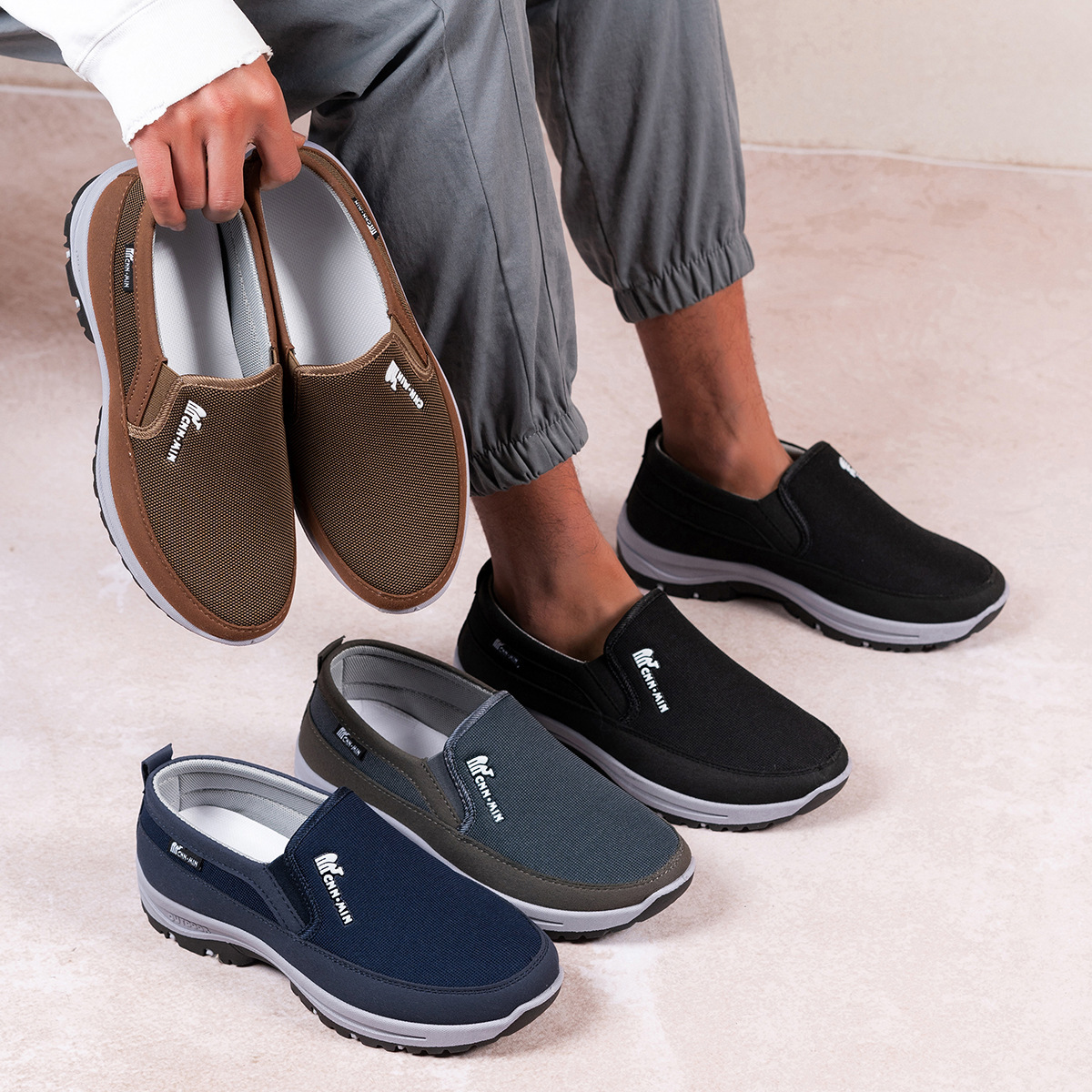 🔥LAST DAY 60% OFF🔥Men's Arch Support & Breathable and Light & Non-Slip Shoes - Proven Plantar Fasciitis, Foot and Heel Pain Relief.