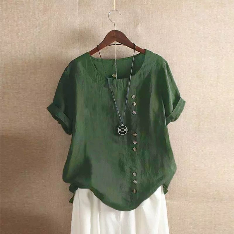 COTTON AND LINEN T-SHIRT