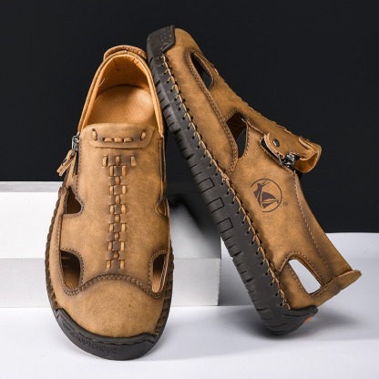 Promotion 60% OFF - 2025 Men's Orthopedic Comfortable Casual Genuine Leather Closed toe sandals