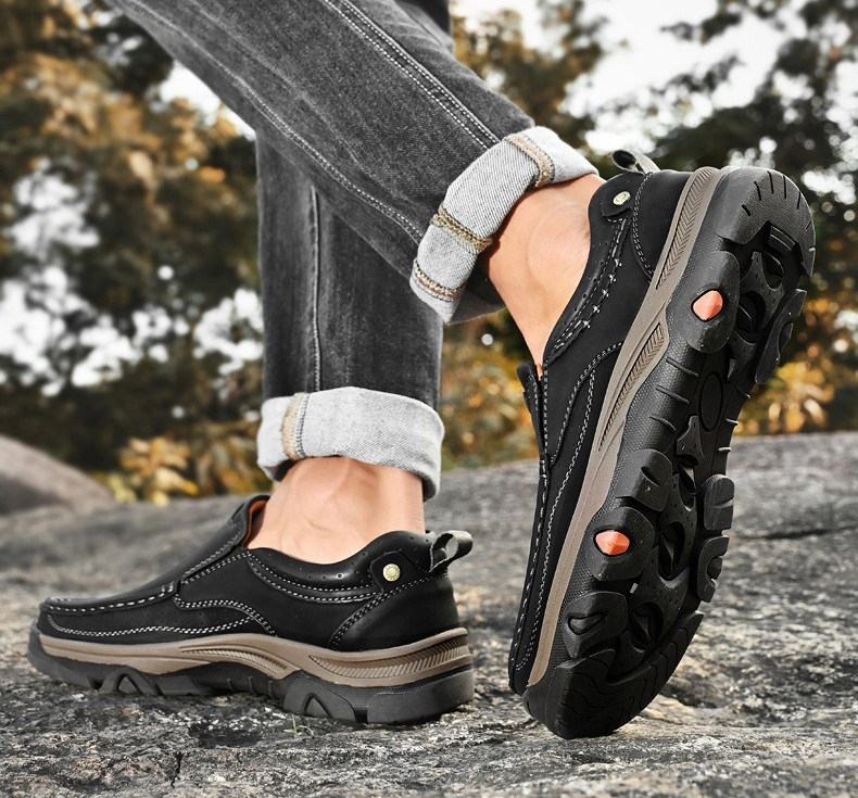 Promotion 60% OFF - 2025 Men's Orthopedic Comfortable Casual Genuine Leather Slip On Loafers