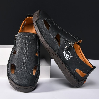 Promotion 60% OFF - 2025 Men's Orthopedic Comfortable Casual Genuine Leather Closed toe sandals