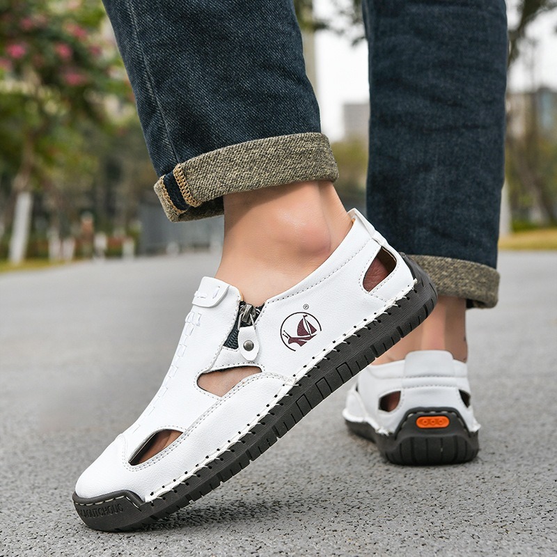 Promotion 60% OFF - 2025 Men's Orthopedic Comfortable Casual Genuine Leather Closed toe sandals