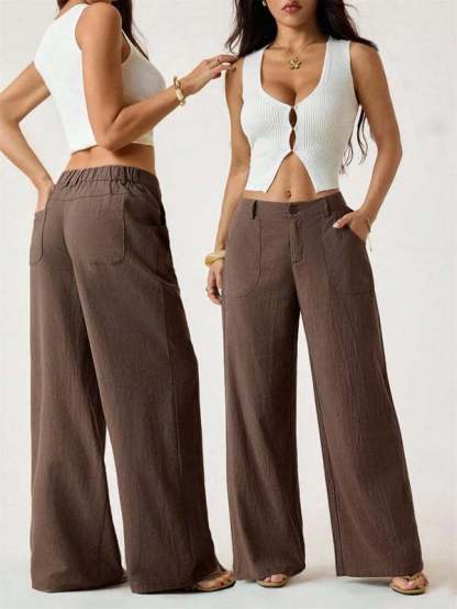 My new linen palazzo is breezy & flowy, effortless chic for all summer outings