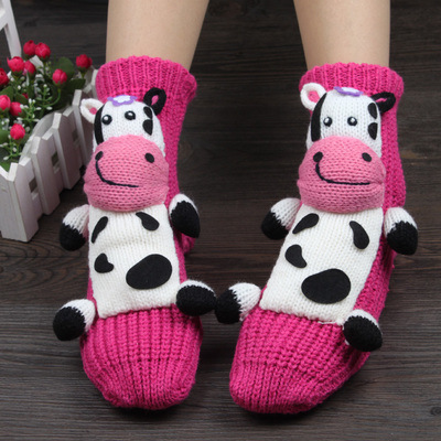 🎉Women‘s 3D Cute Animal Knit Skid-Proof Home Socks