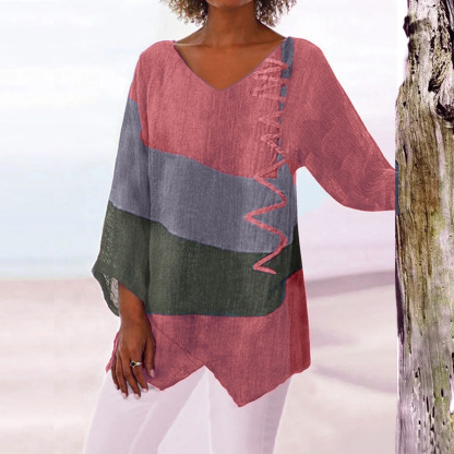ELEGANT TRICOLOR BLOUSE