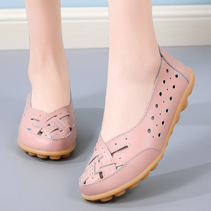 🔥Last Day Promotion 50% OFF - Women's Soft Leather Loafers – Breathable & Slip-Resistant Casual Flats