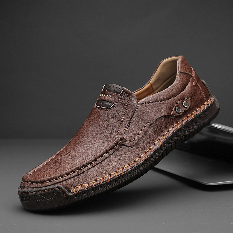 ⏰Christmas promotion - 60% OFF🔥 Men’s Premium Leather Loafers - Arch Support & Wide Fit Slip-On Shoes