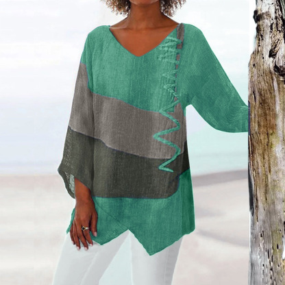 ELEGANT TRICOLOR BLOUSE