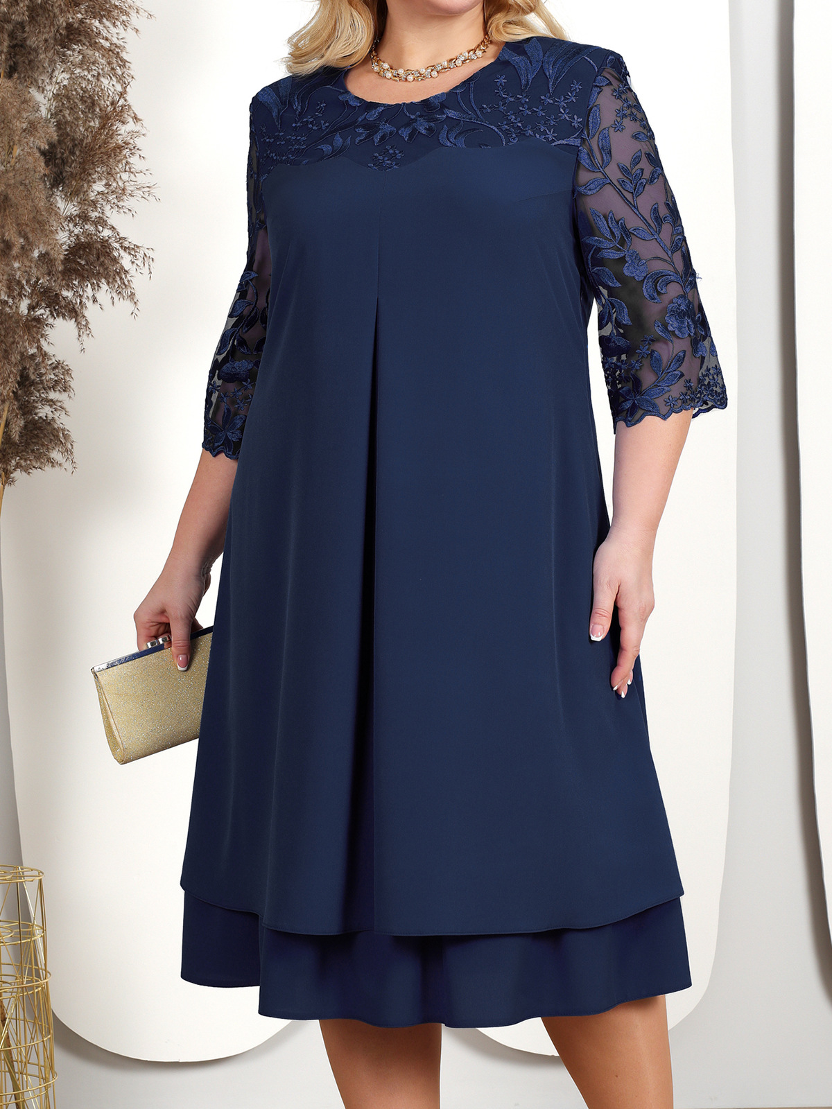 Sheer Breeze Layered Lace Dress