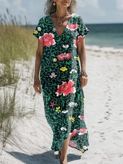 Comfortable Cotton Linen Boho Dress