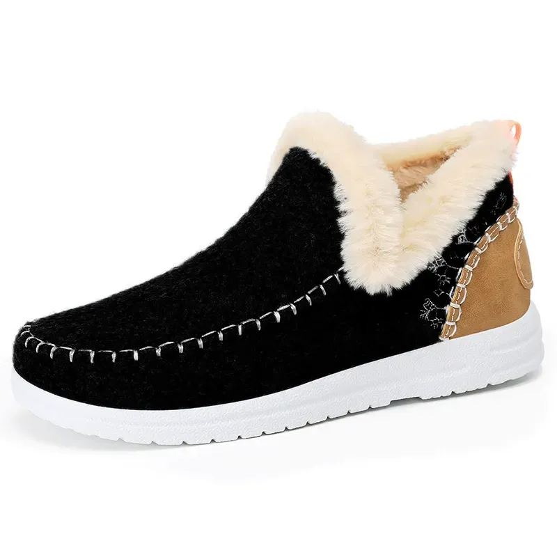 Womens Orthopedic Winter Wool Snow Boots Cozy Winter Shoes