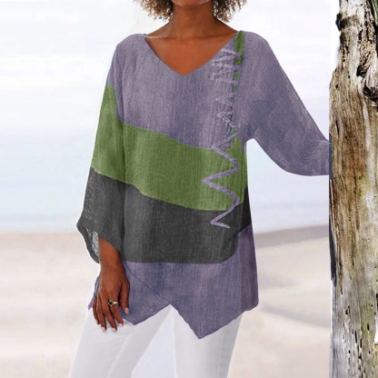 ELEGANT TRICOLOR BLOUSE