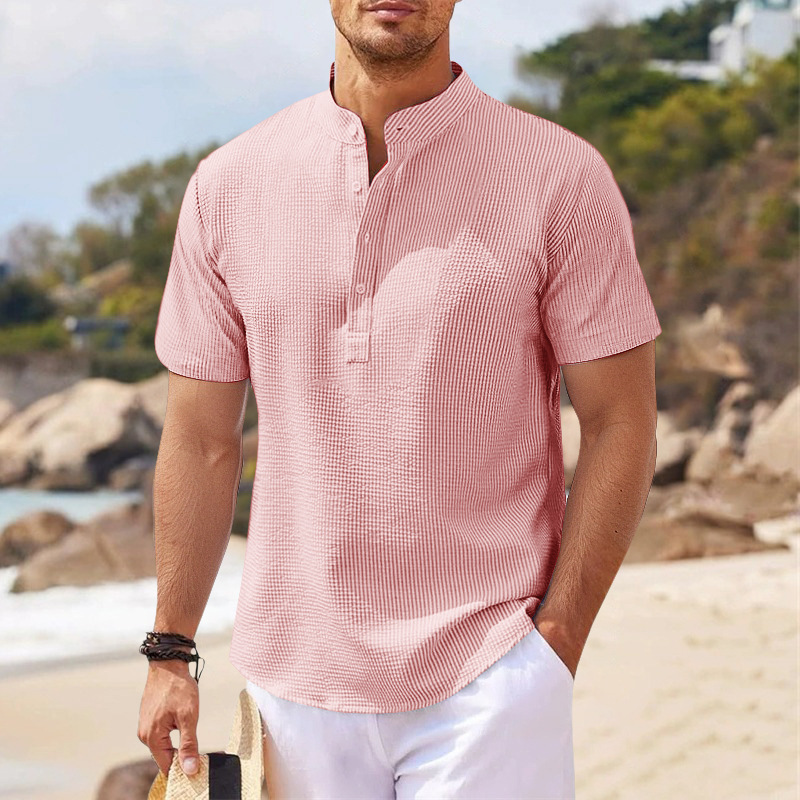 Men's simple modern utility style summer shirt