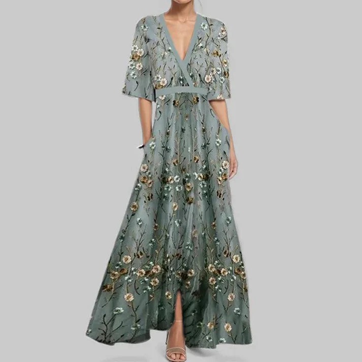 Elegant Floral Maxi Dress