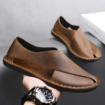 Calfskin Crossover Sandal