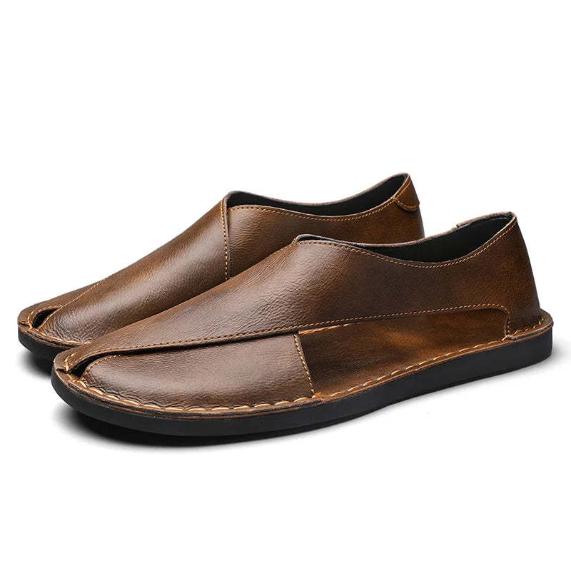 Calfskin Crossover Sandal