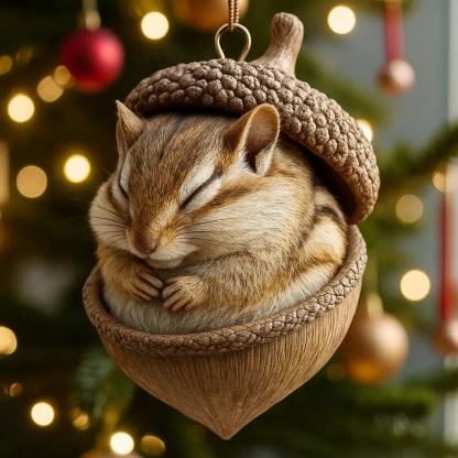 🎁❤️Forest Animal Acorn Ornaments – Cozy Forest Christmas Ornaments