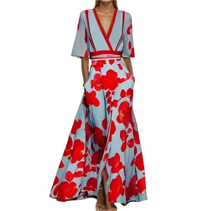 Elegant Floral Maxi Dress
