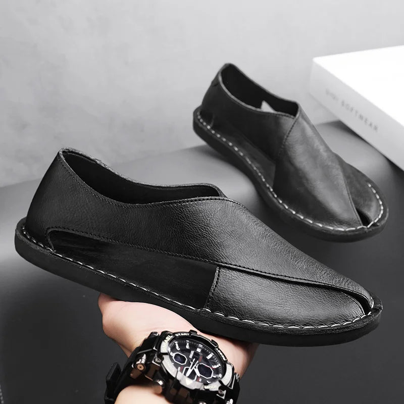 Calfskin Crossover Sandal