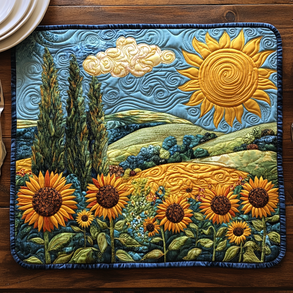 Sunlit Bliss Quilted Place Mat NCU0DV3138