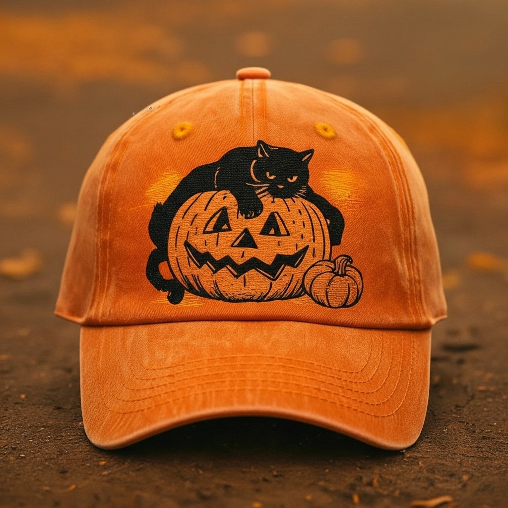 Halloween Cat & Pumpkin Hats