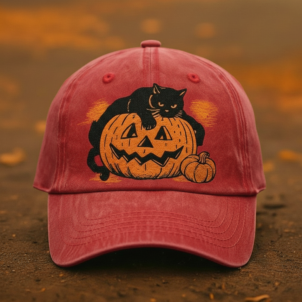 Halloween Cat & Pumpkin Hats