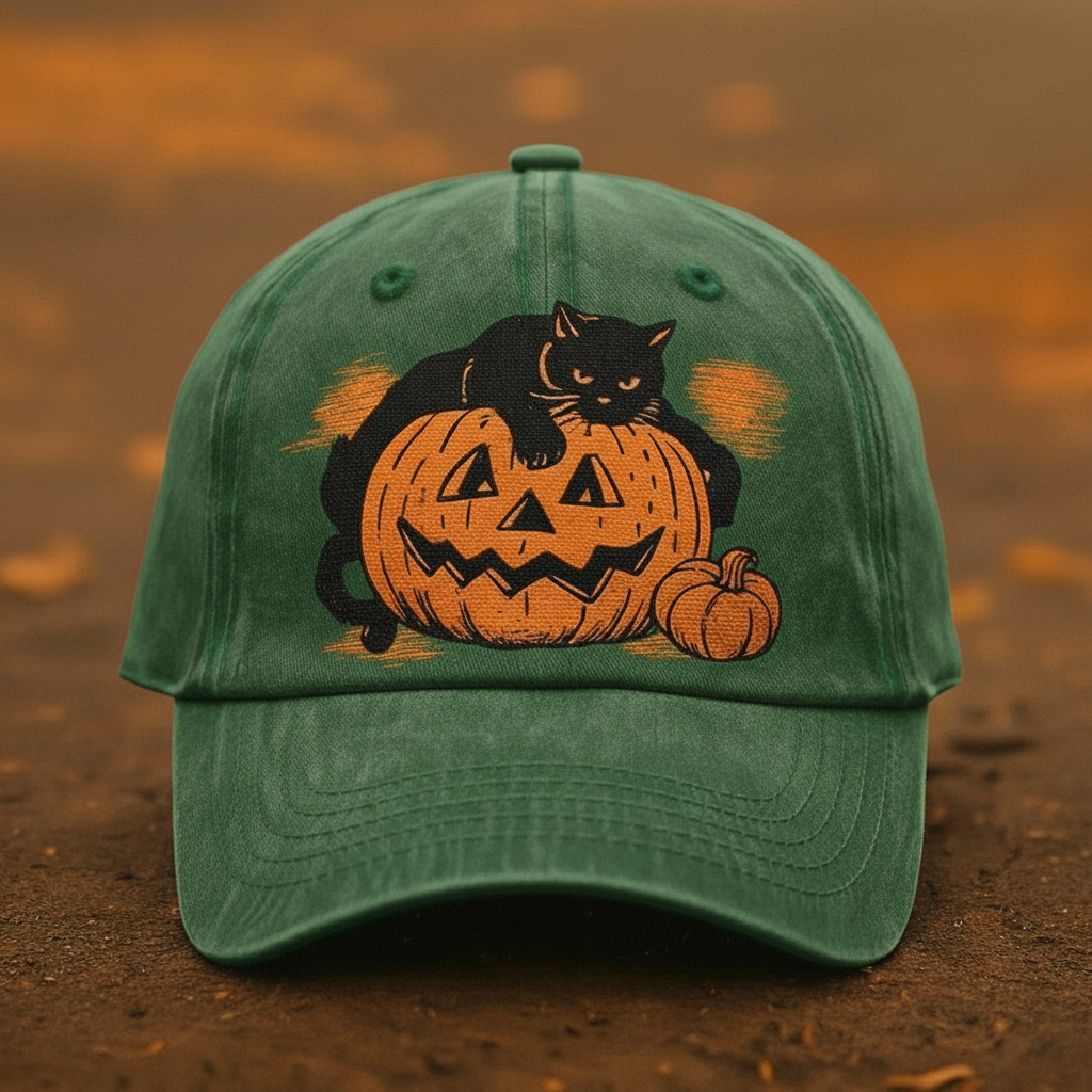 Halloween Cat & Pumpkin Hats