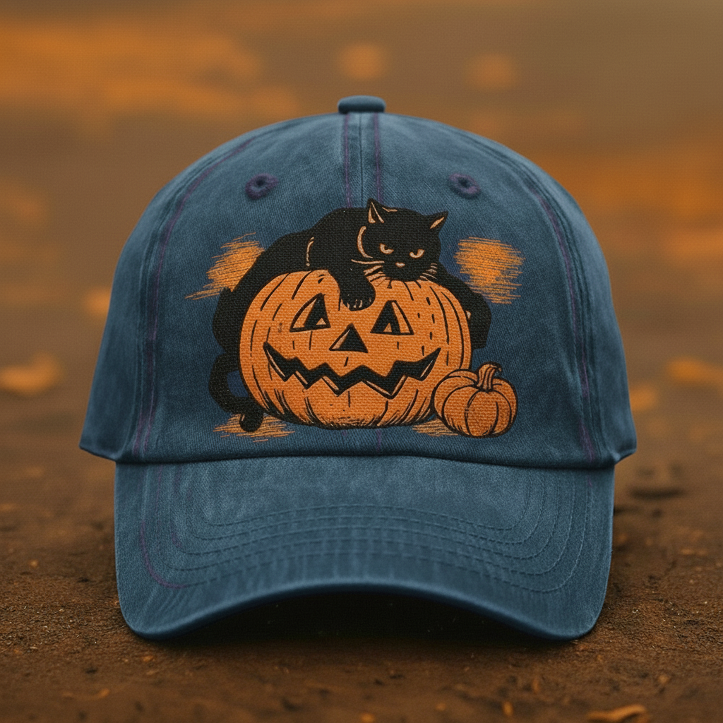 Halloween Cat & Pumpkin Hats