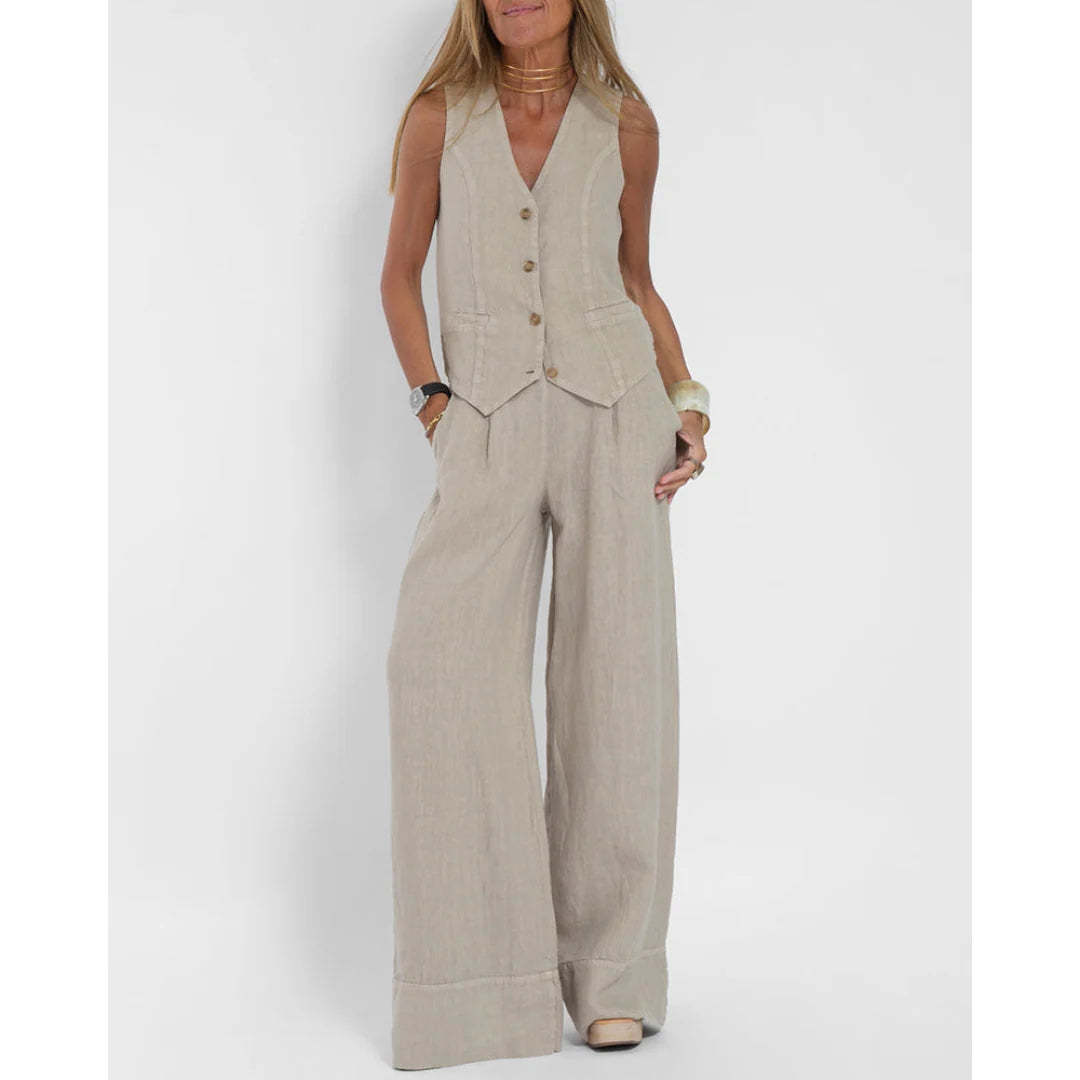 Sleeveless Top & Trouser Set for Women