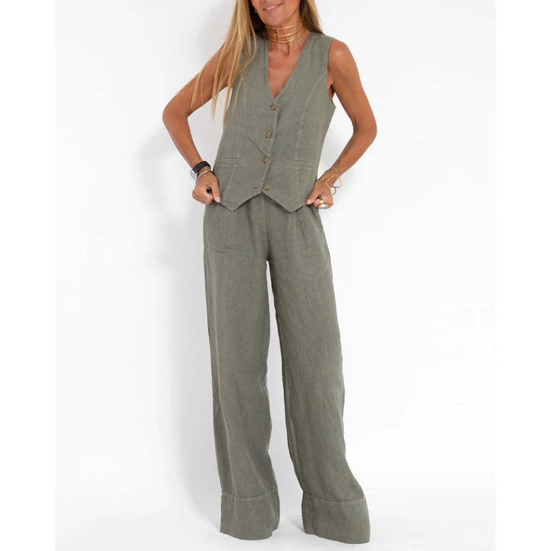 Sleeveless Top & Trouser Set for Women