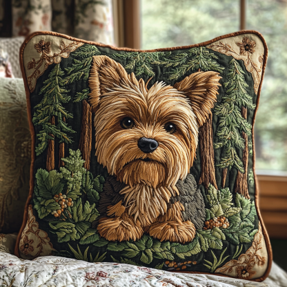 Yorkshire Terrier Quilted Pillow Case NCU0VT173