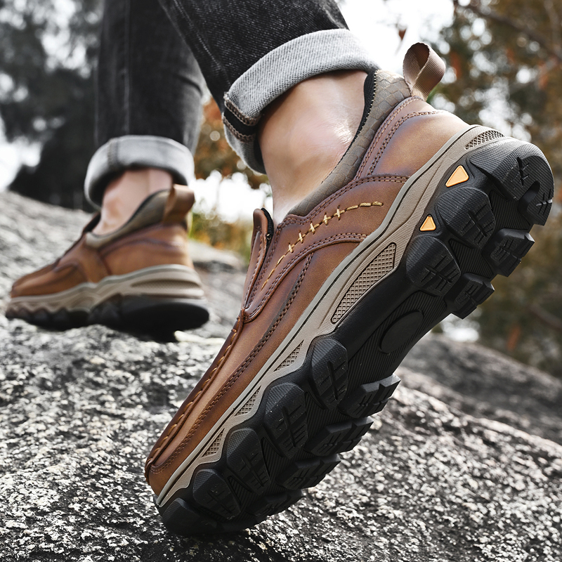 ⏰Promotion 60% OFF - 2025 New Men's Orthopedic Comfortable Hands-Free Genuine Leather Slip On Loafers