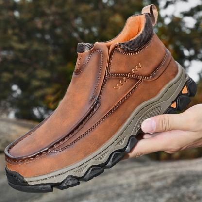 ⏰Last day 60% OFF - 2025 New Hot selling men's casual thick-soled non-slip orthopedic leather boots